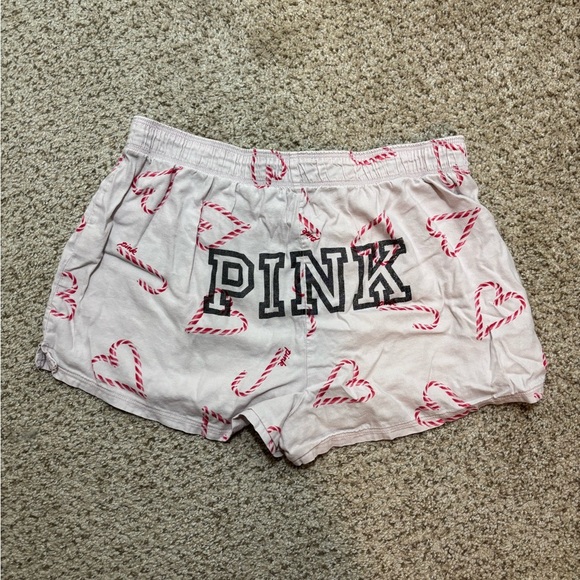 Victoria’s Secret Pink Candy Cane Heart Sleep Shorts Size XS | holiday | flirty - Picture 2 of 4